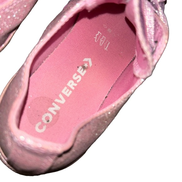 Converse Chuck Taylor All Star Lo pink Glitter sneakers size 9 sparkle - Picture 7 of 8